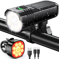 Zewdov frontal paquete mostrado, iluminación potente para seguridad nocturna