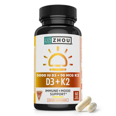 ZHOU frasco frontal con información clara y dosis recomendada