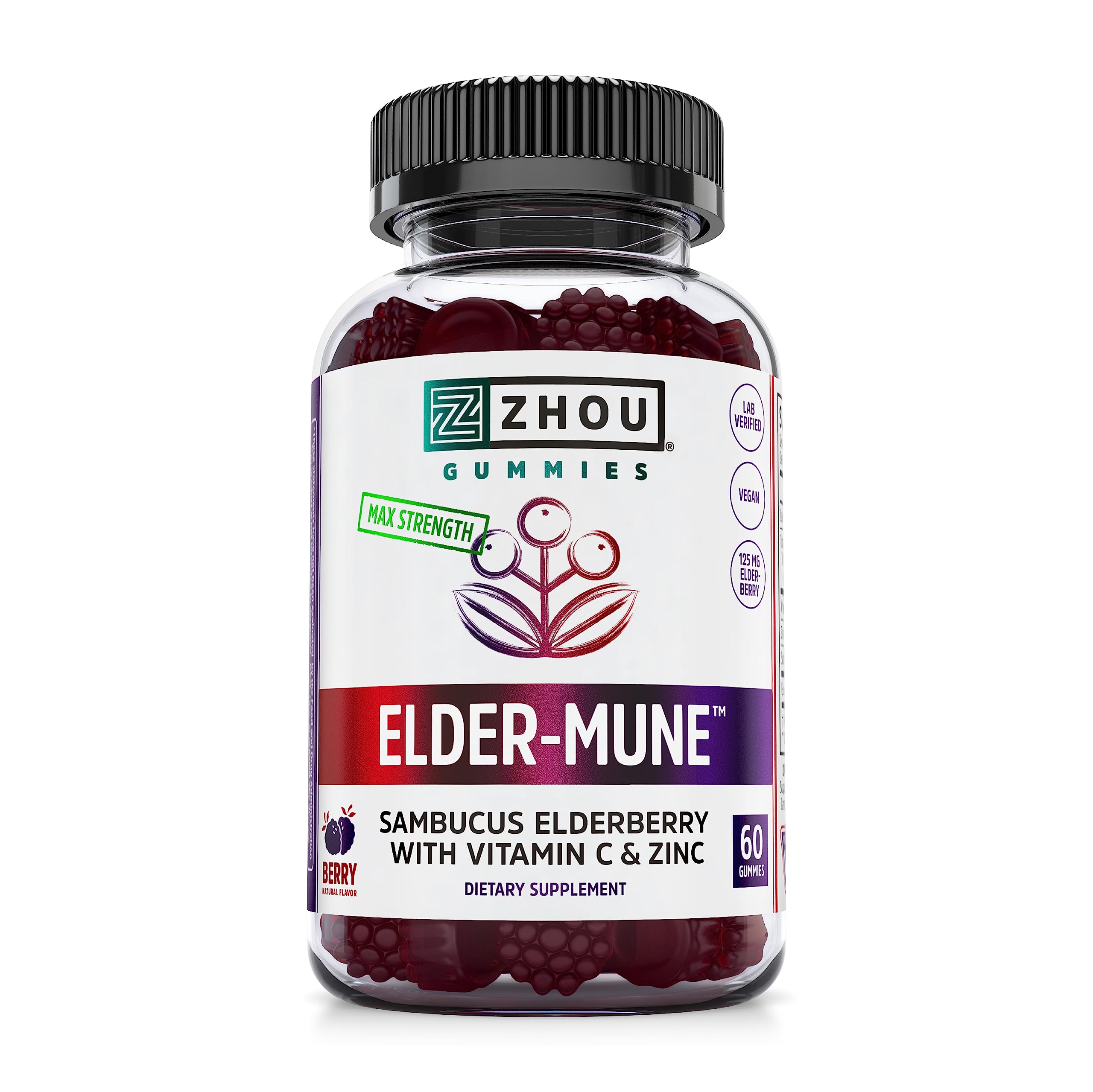 ZHOU frasco Elder-Mune en primer plano mostrando el diseño y cantidad