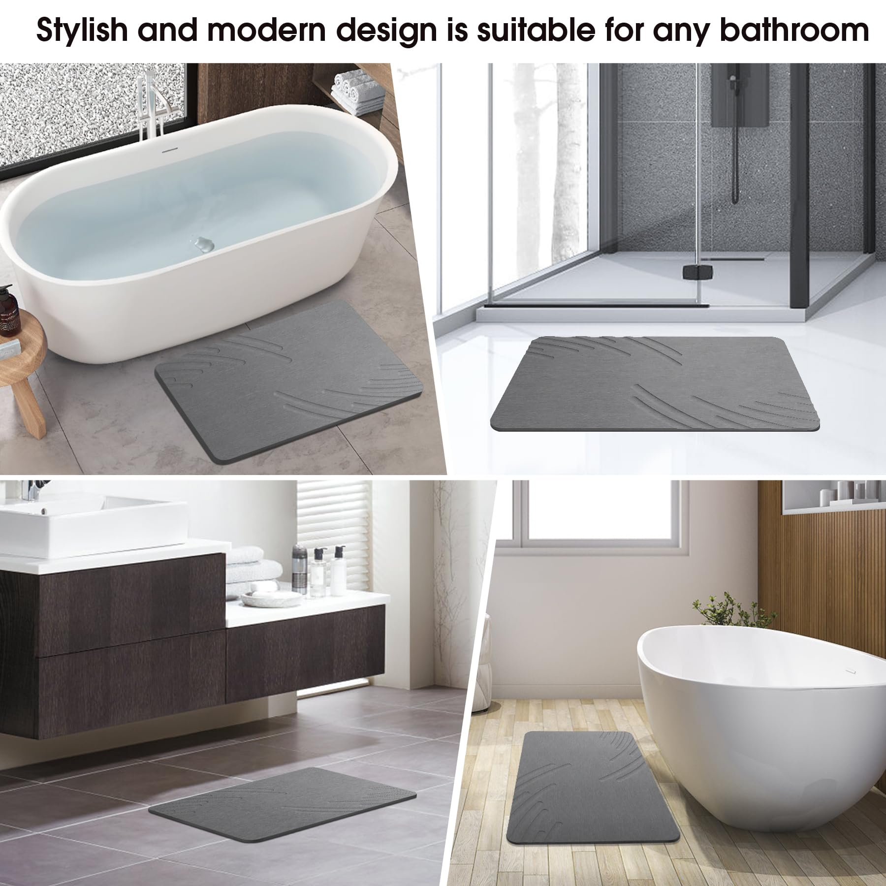 ZIKIBL alfombra integrada en baño decorado mostrando estética minimalista y funcionalidad