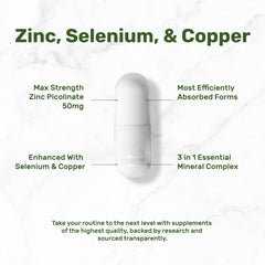 Zinc Picolinate uso diario una cápsula tomada con un vaso de agua