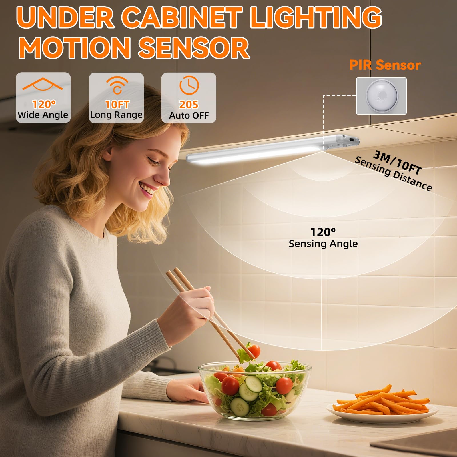 ZioeYiue primer plano del sensor de movimiento mostrando respuesta automática y ahorro