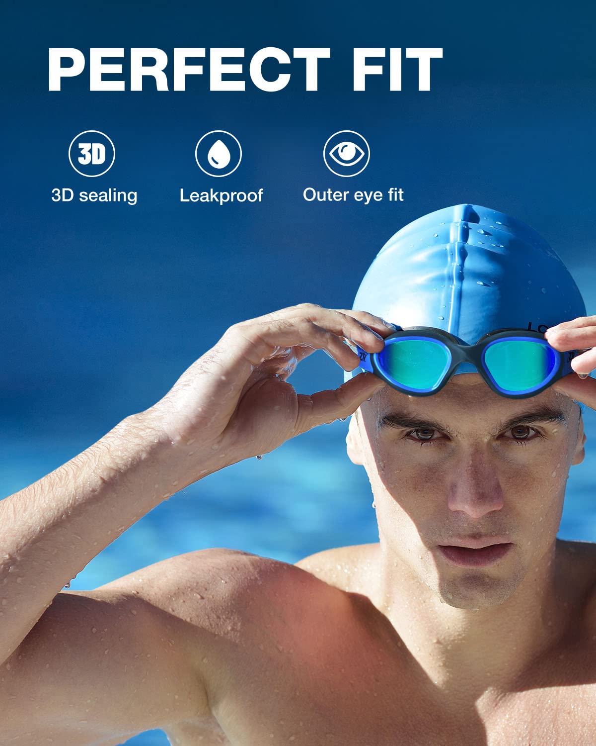 ZIONOR gafas en uso en piscina ofreciendo visión clara y comodidad