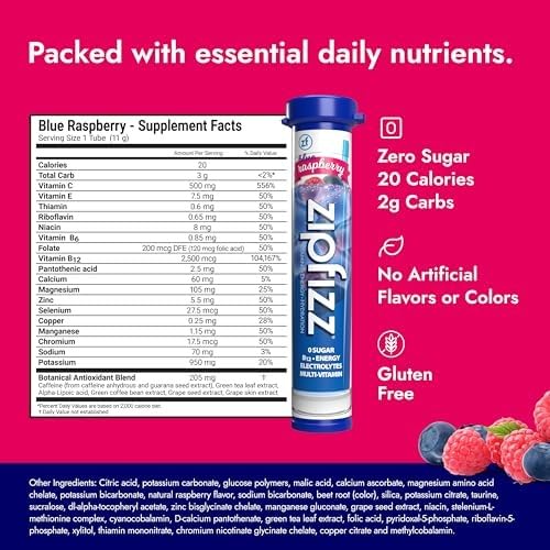 Zipfizz sobres en mochila de viaje, conveniencia y energía en movimiento