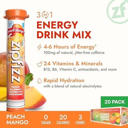Zipfizz polvo detalle de textura que sugiere mezcla rápida y sabor
