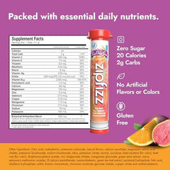 Zipfizz polvo textura en primer plano, detalle que evidencia disolución rápida