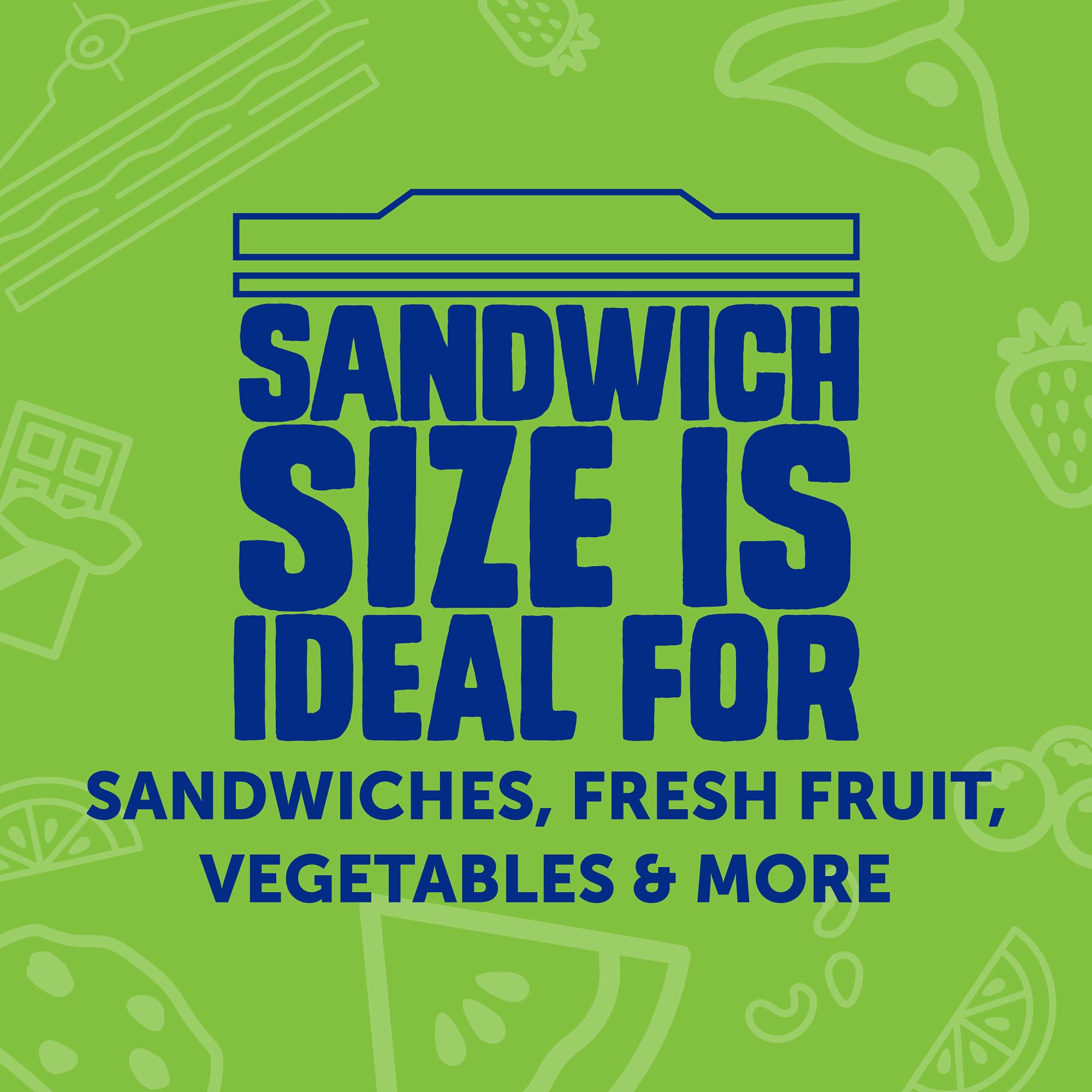 Ziploc bolsa sandwich con sello EasyGuide que evita fugas y mantiene fresco