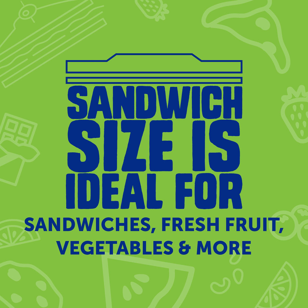 Ziploc bolsa sandwich con sello EasyGuide que evita fugas y mantiene fresco