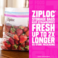 Ziploc textura y pestaña extendida para fácil apertura y agarre