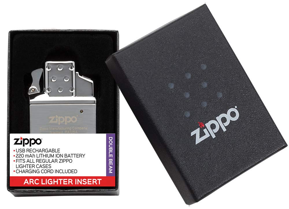 Insert Zippo presentado en caja regalo abierta, ideal para obsequio y presentación Zippo