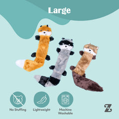 ZippyPaws comparación de tamaño junto a una persona, ideal para perros medianos y grandes