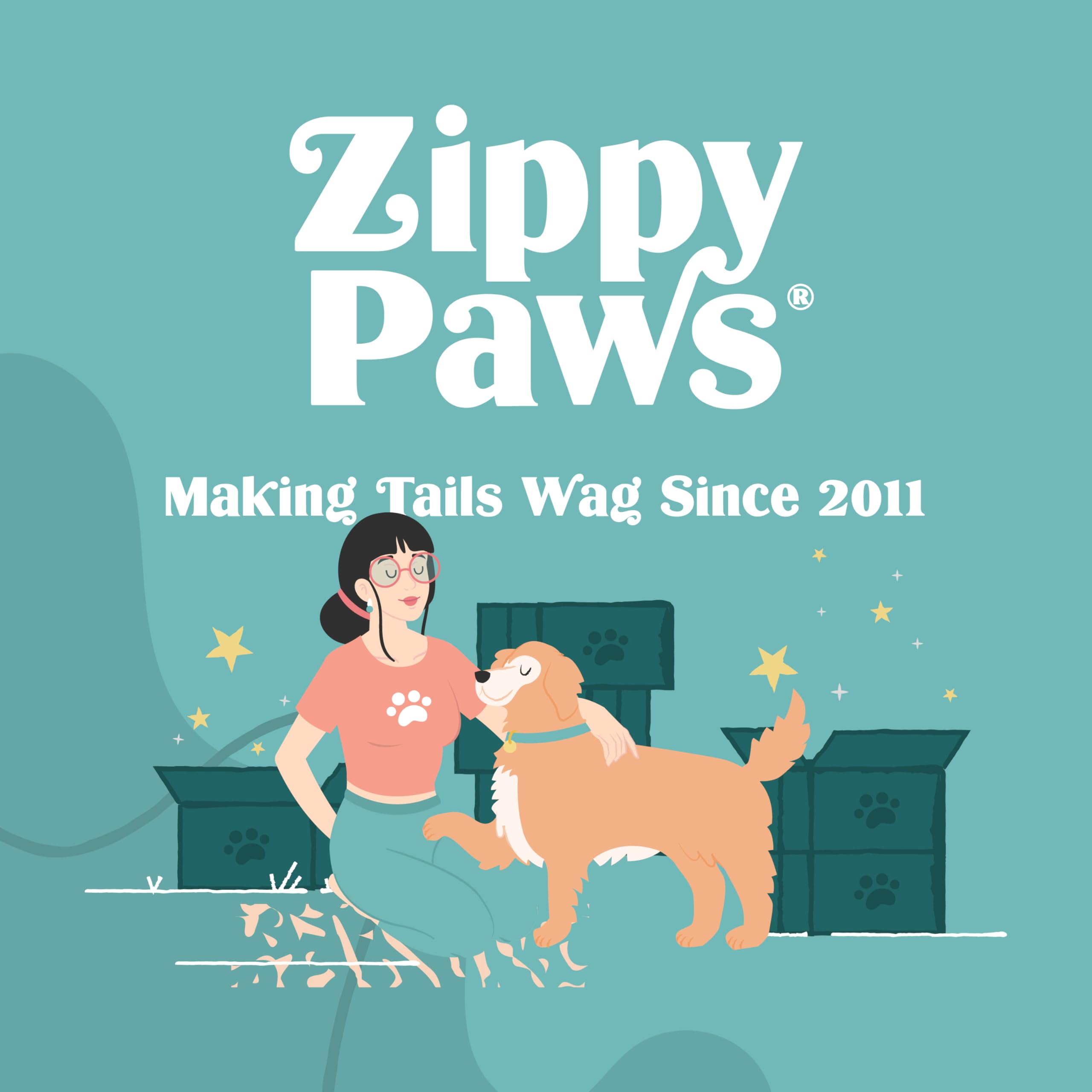 ZippyPaws empaque con las tres piezas (zorro, mapache, ardilla), variedad para el juego