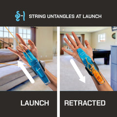 ZipString Aracna cuerda luminosa en primer plano para visibilidad nocturna