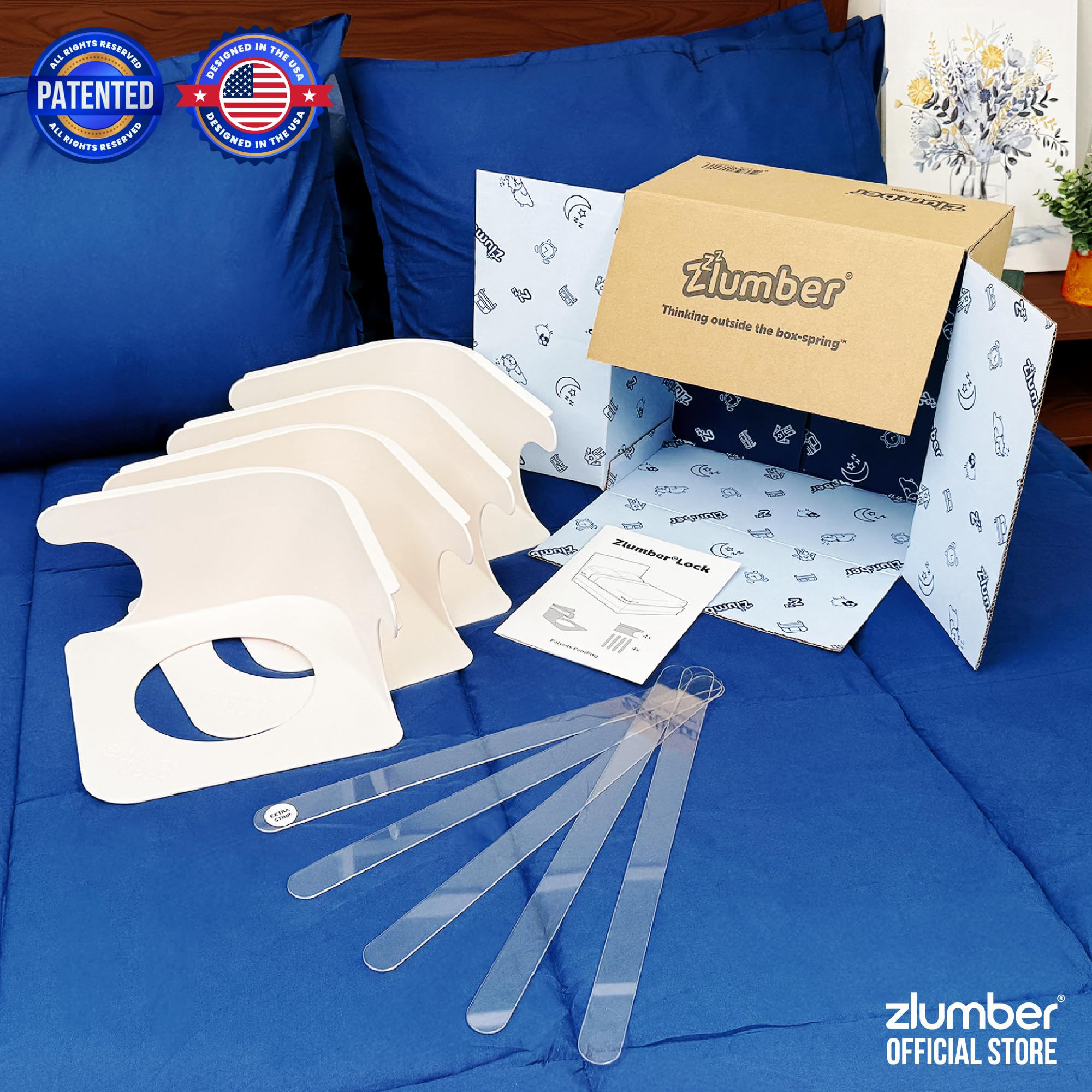 Zlumber ambientada en habitación mostrando cama ordenada y estética