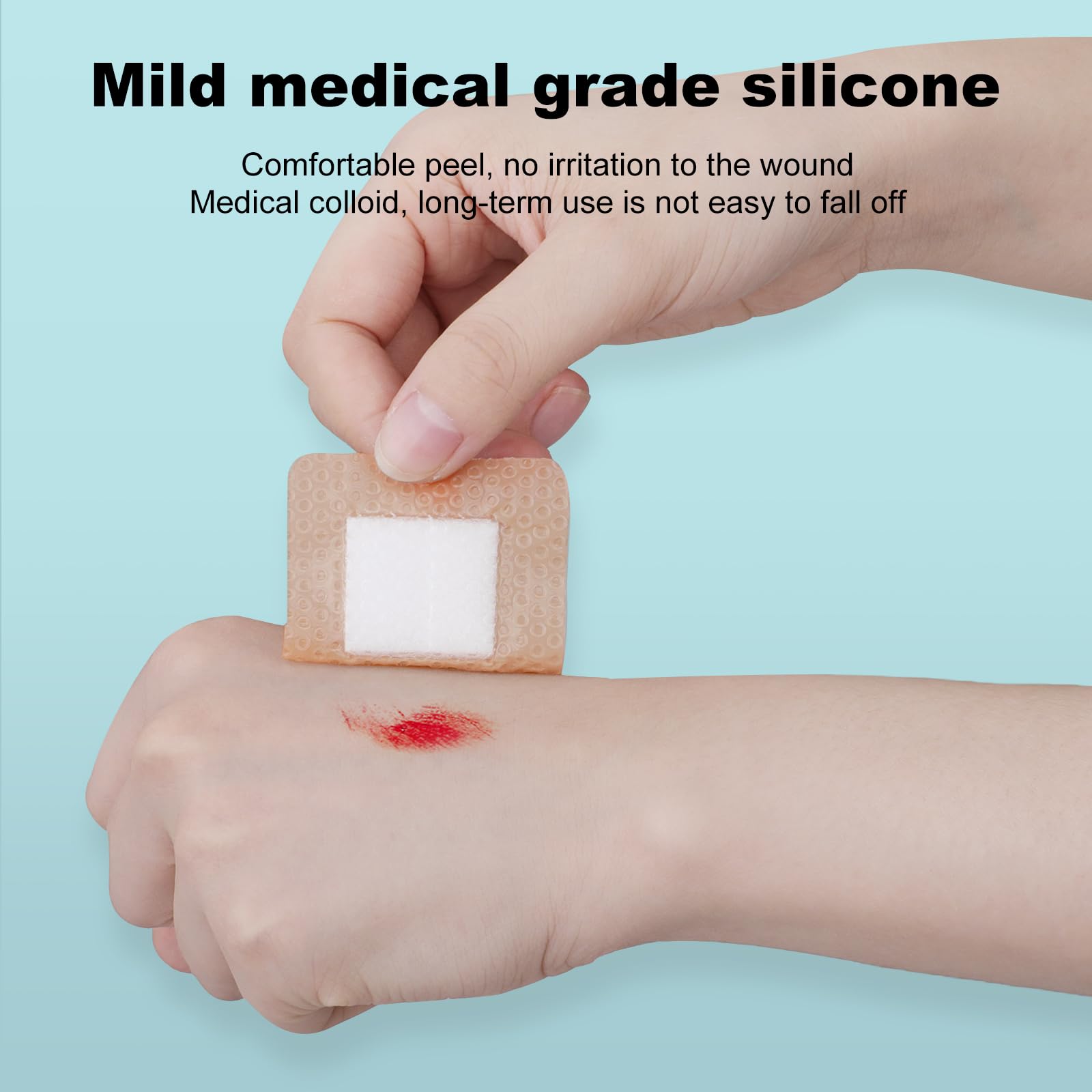 ZMZPA primer plano capa de silicona, reduce dolor al cambiar vendaje