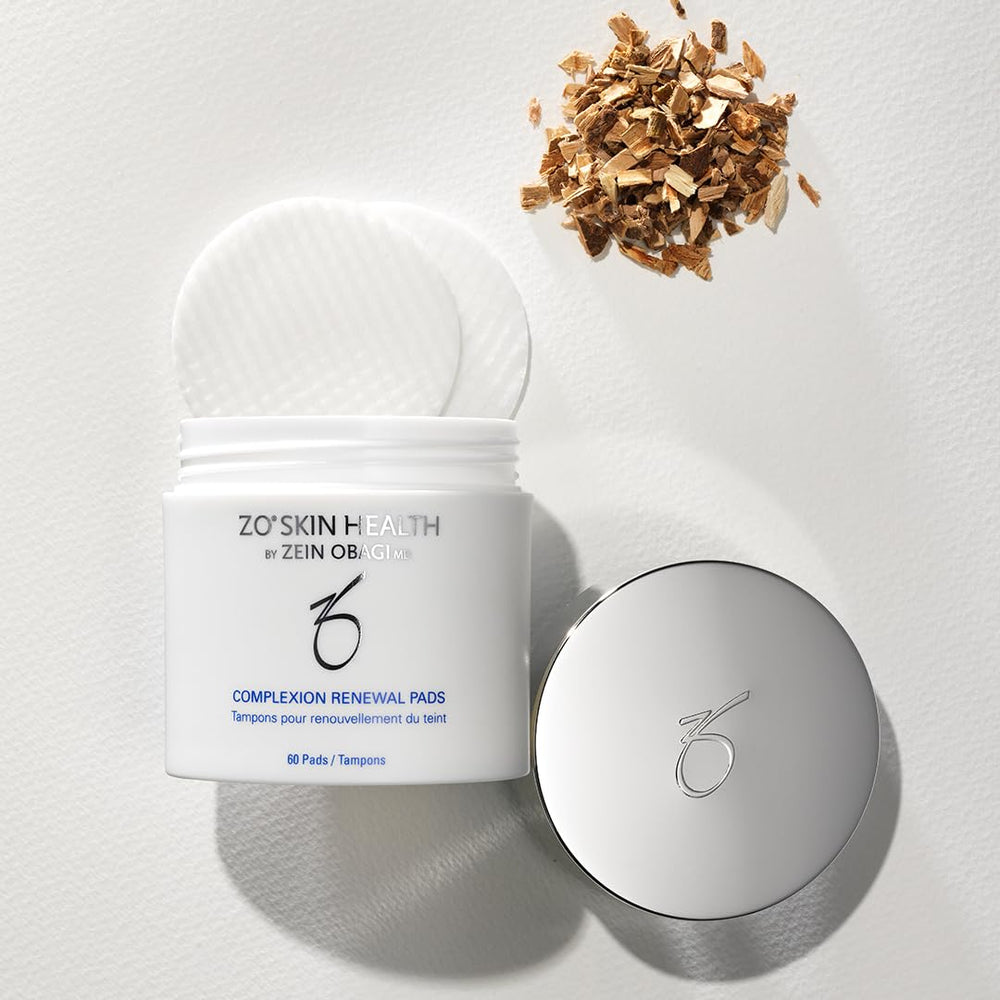 ZO SKIN HEALTH etiqueta de ingredientes destacando ácidos exfoliantes y extractos