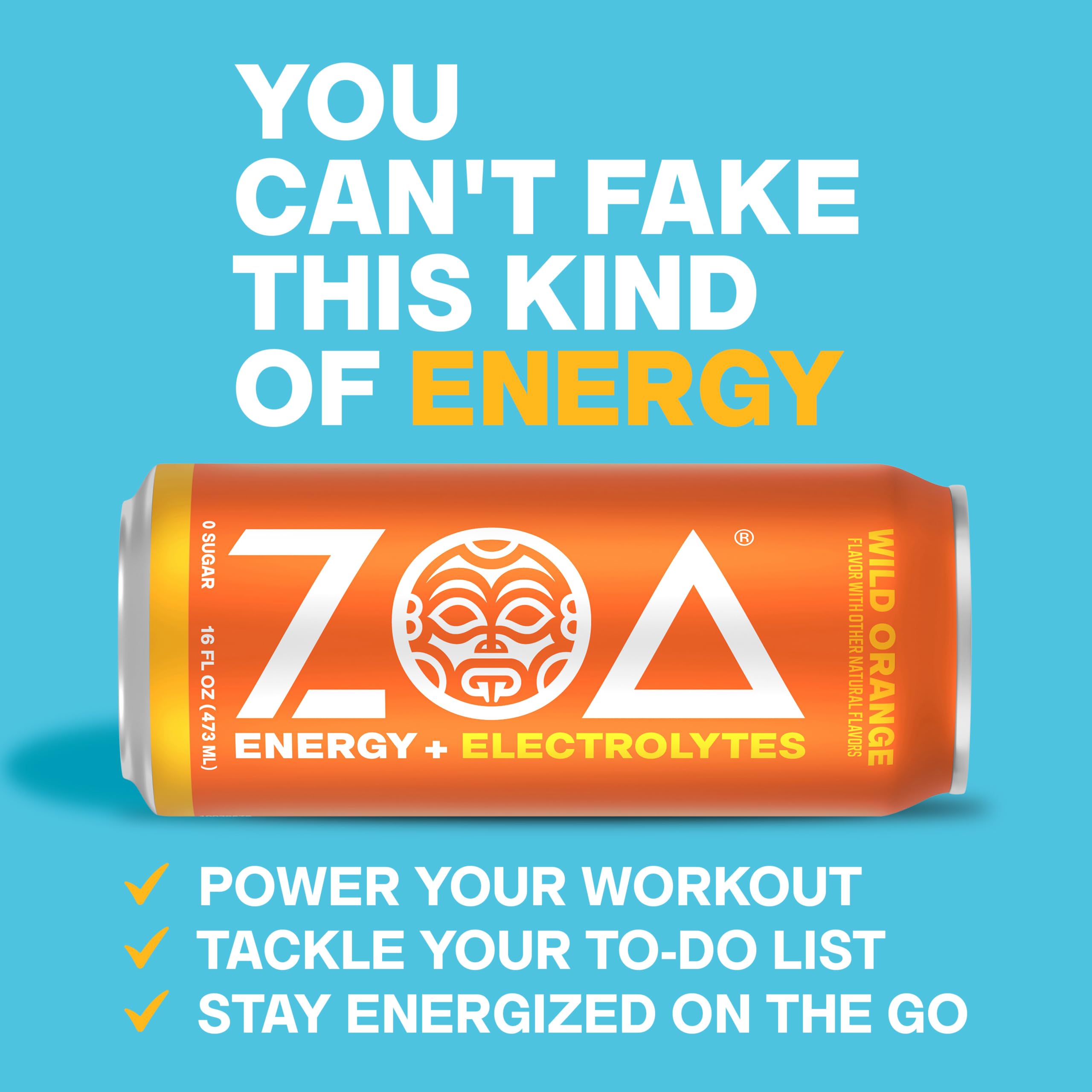 ZOA lata en mano en uso, conveniencia en movimiento y energía inmediata