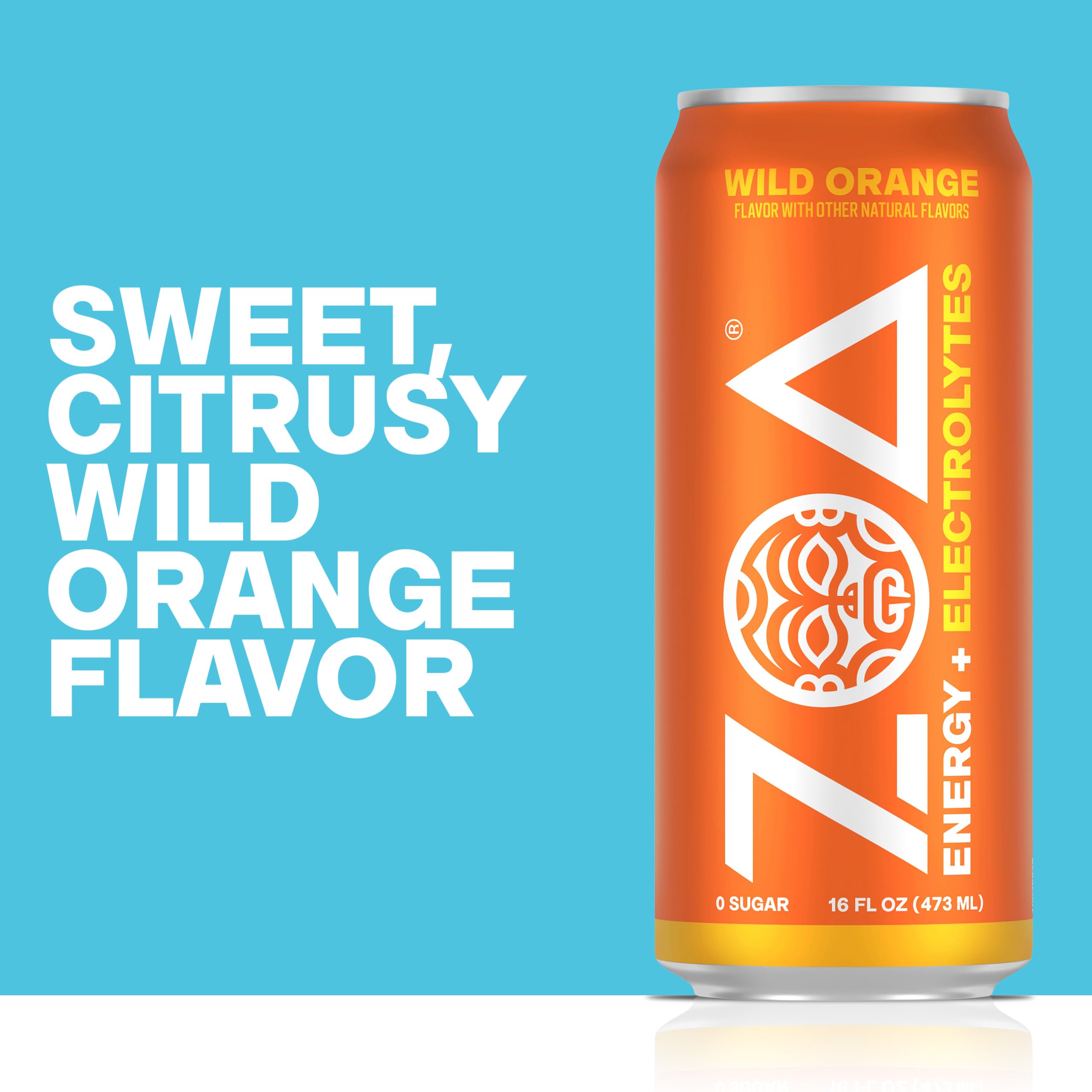 ZOA espuma y carbonatación Wild Orange que resalta frescura y sabor cítrico