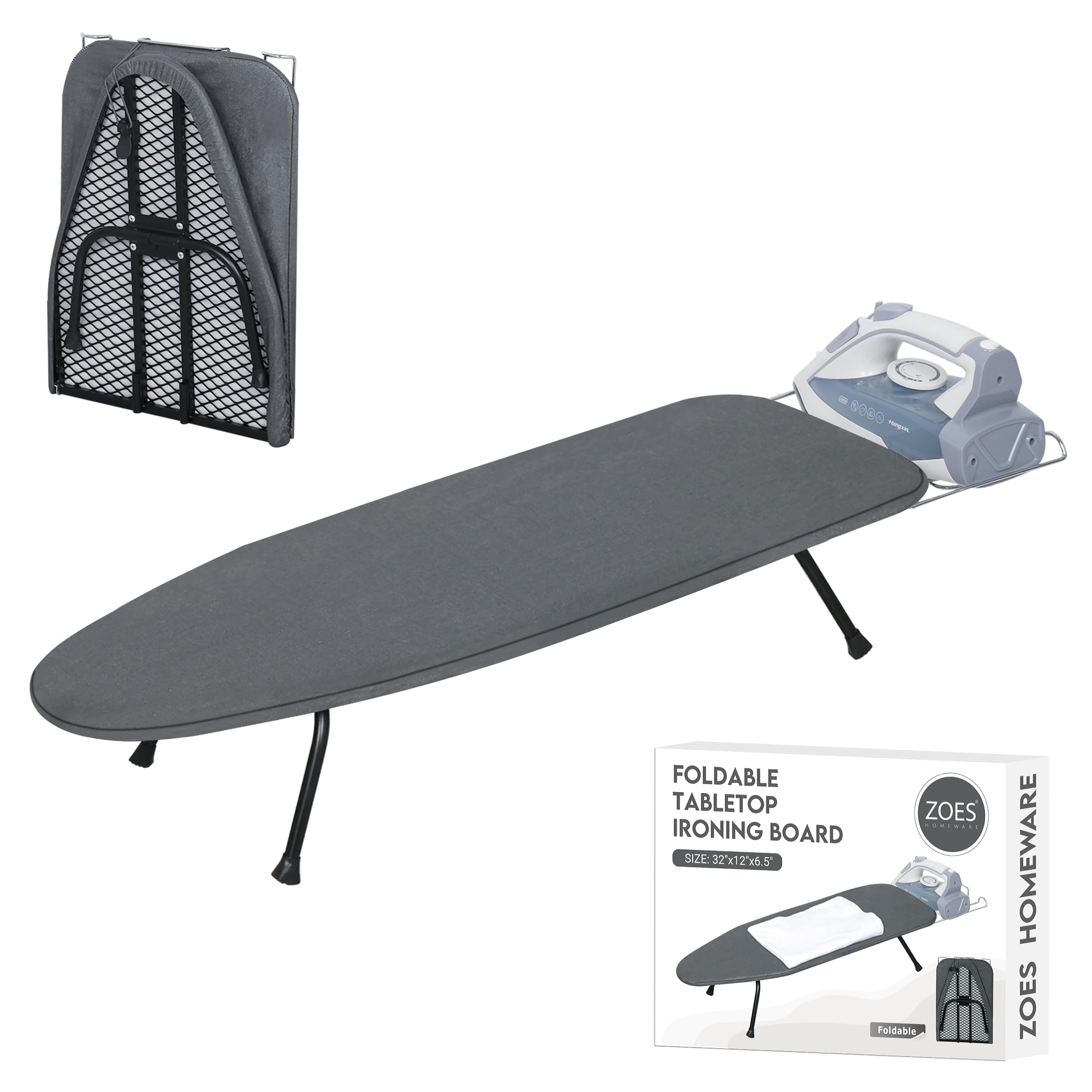 ZOES HOMEWARE vista frontal de la tabla mostrando estructura resistente y estabilidad