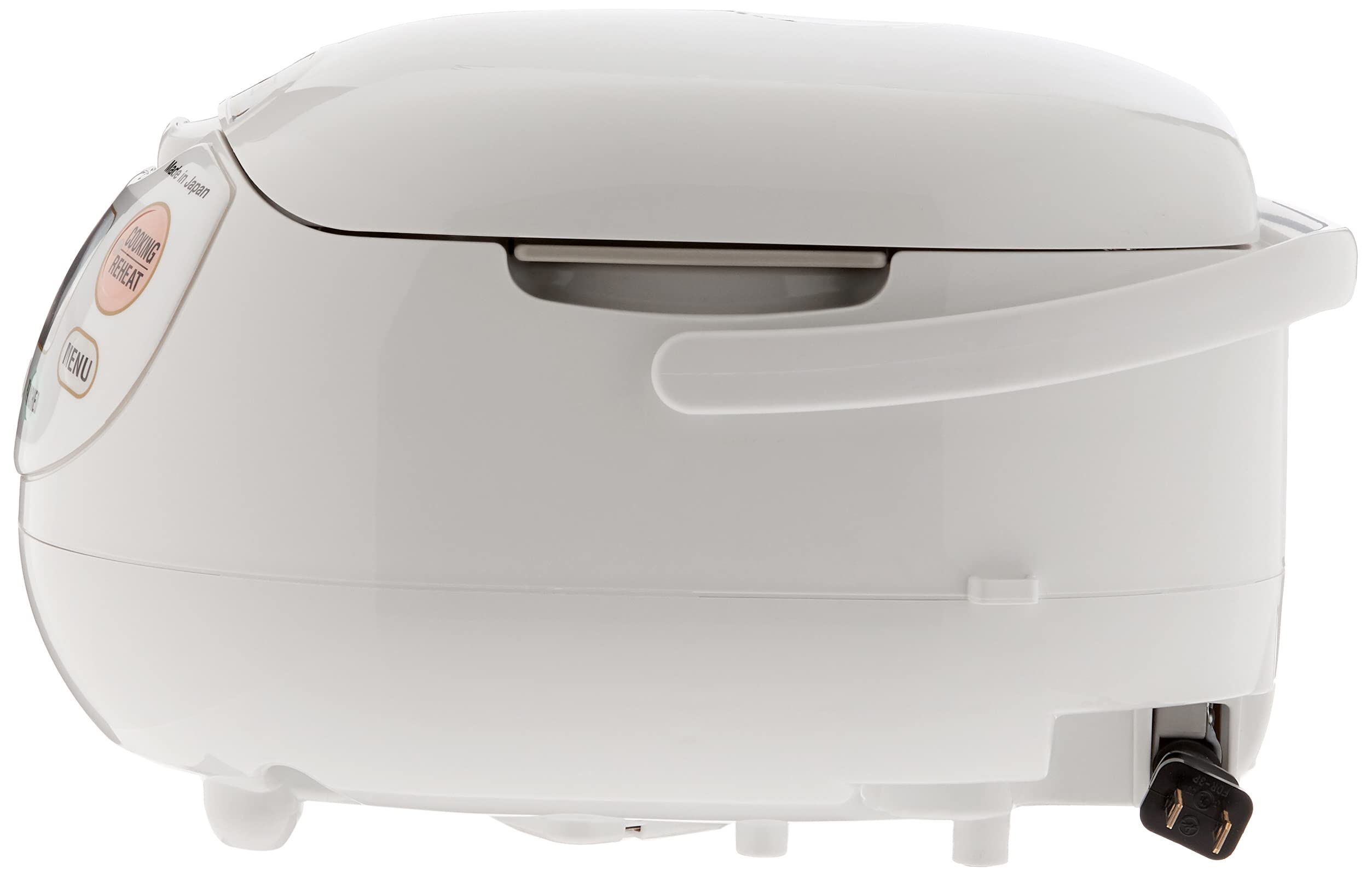Zojirushi en uso en cocina familiar mostrando arroz cocido y funciones mantener caliente para servir