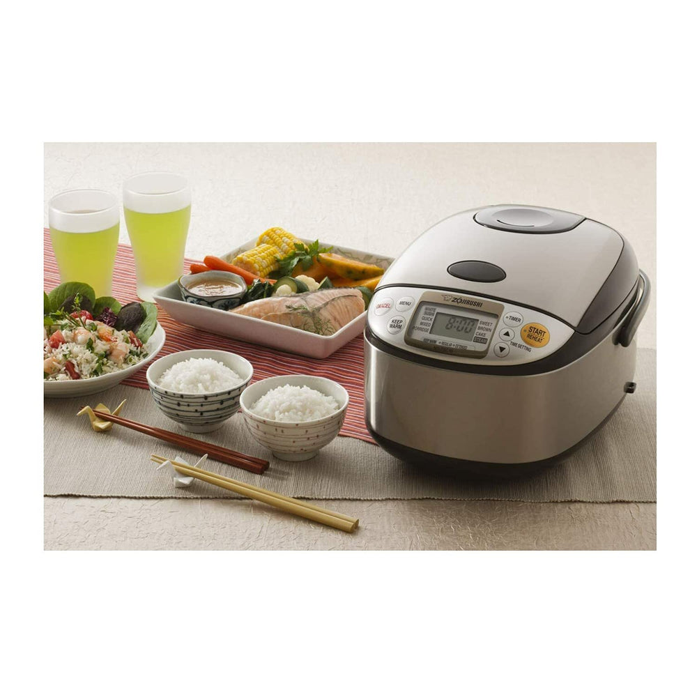 Zojirushi NS-TSC10 comparativa de tamaño en encimera, ahorro de espacio