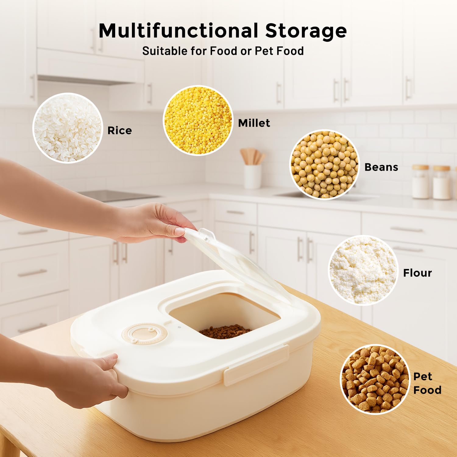 ZOMISIA contenedor en cocina organizada mostrando almacenamiento práctico