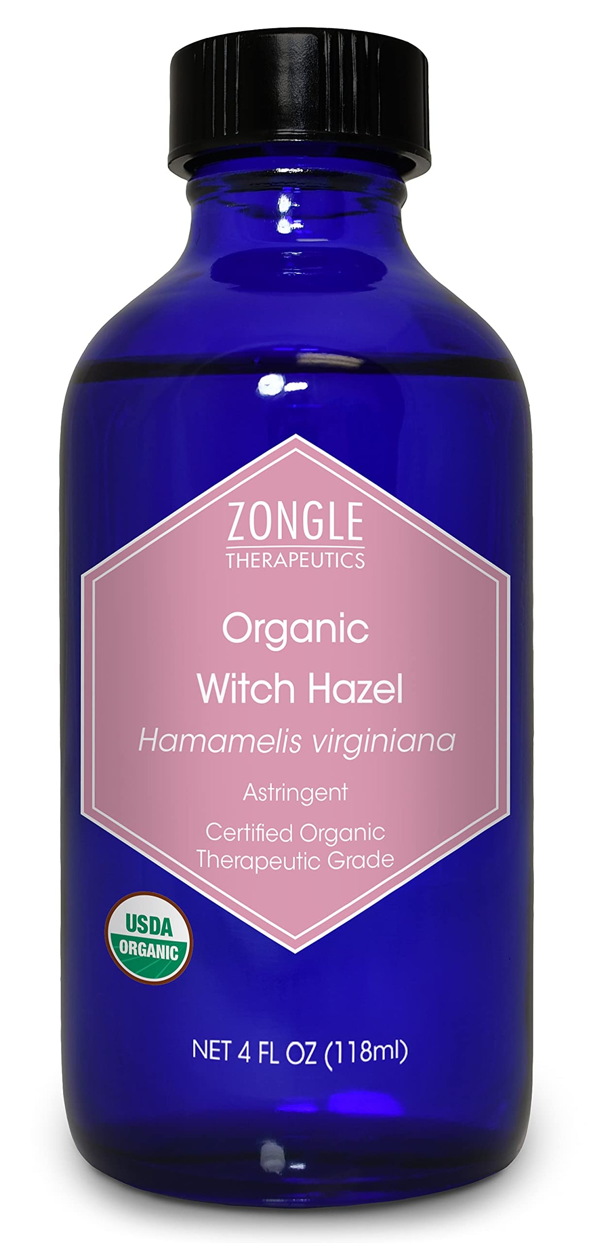 Zongle Therapeutics botella frontal mostrando pureza orgánica y volumen