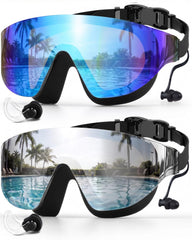 Zoomsnail vista frontal de las gafas con campo visual amplio y ajuste cómodo