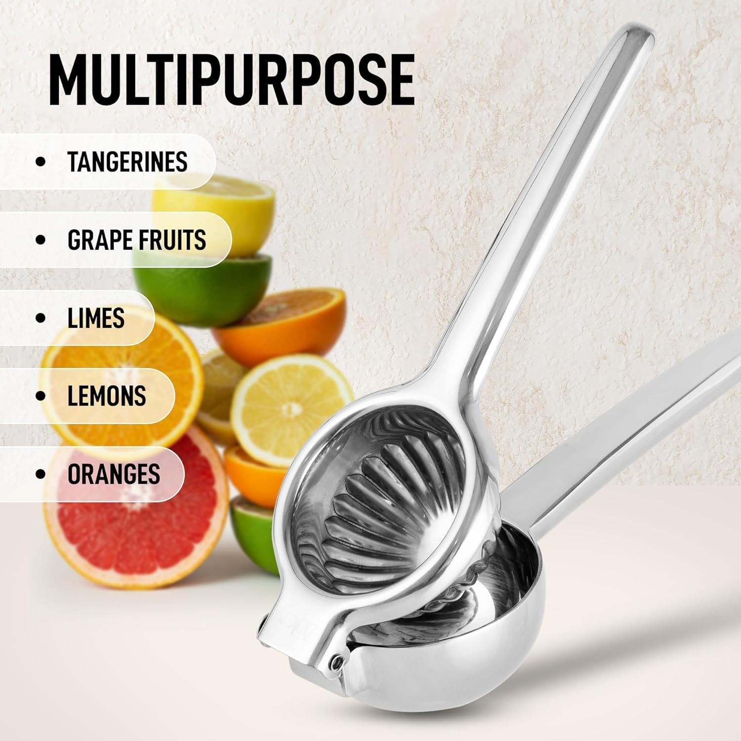 Comparación de tamaño Zulay Kitchen junto a un vaso para referencia práctica