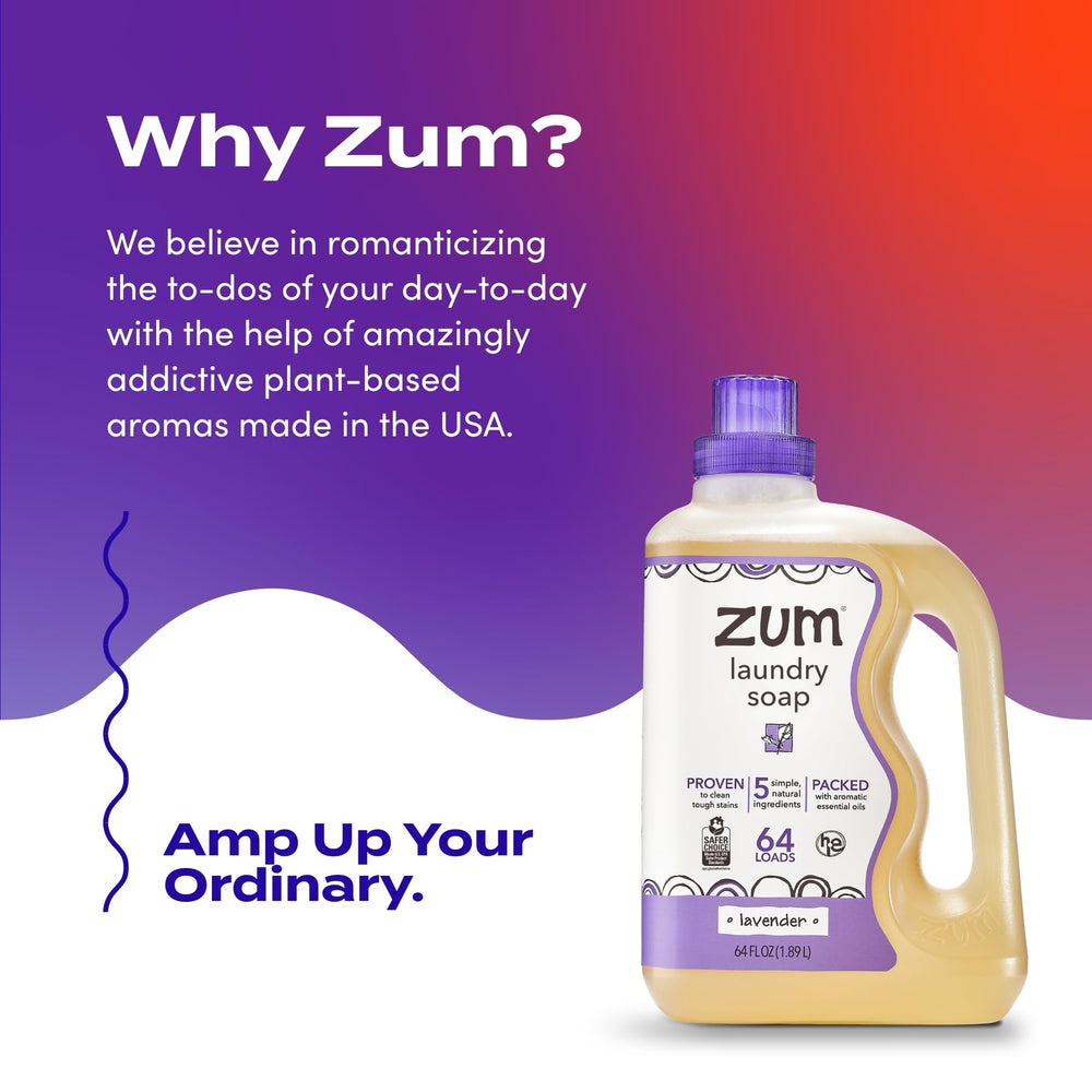 Zum ropa lavada colgada con aroma lavanda visible y efecto suave en telas