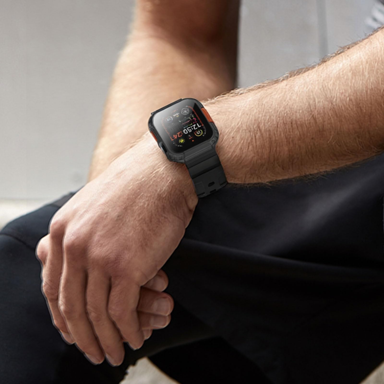 Zumyzu comparación de tamaño con Apple Watch 46 mm para confirmar compatibilidad