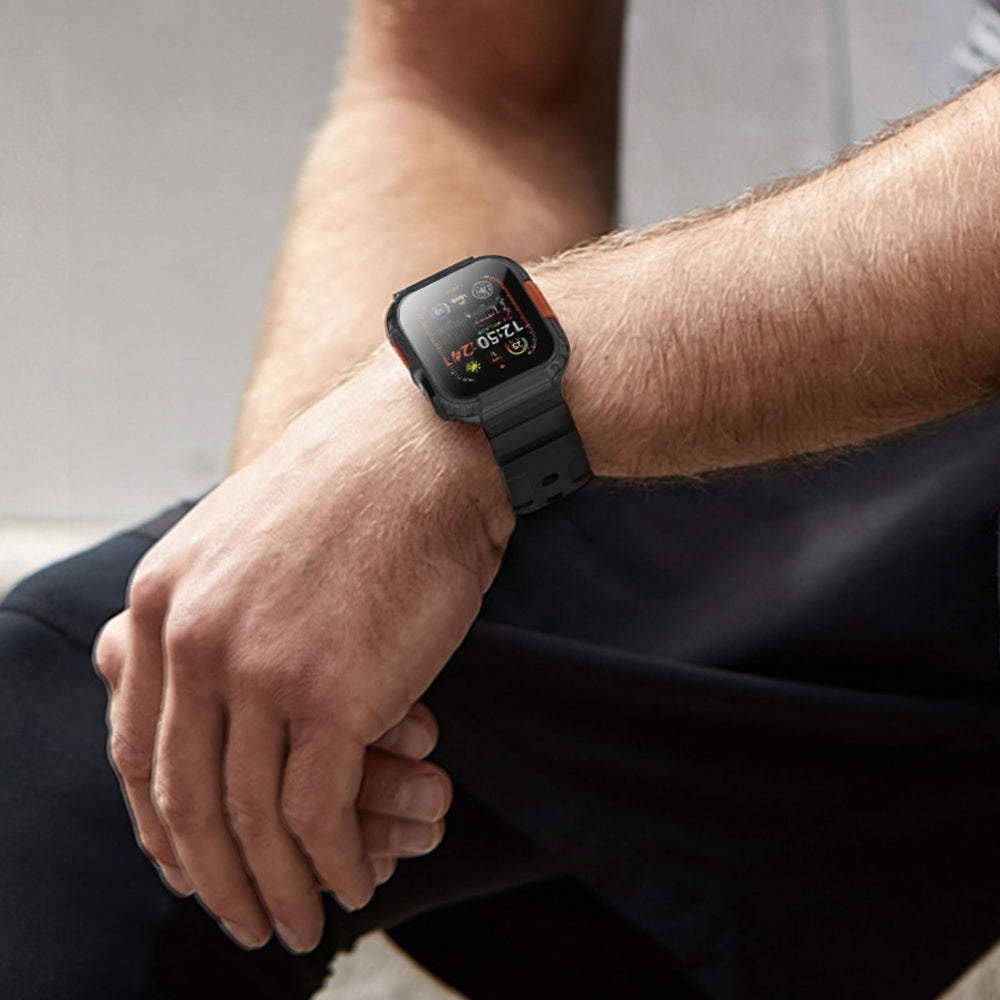 Zumyzu comparación de tamaño con Apple Watch 46 mm para confirmar compatibilidad