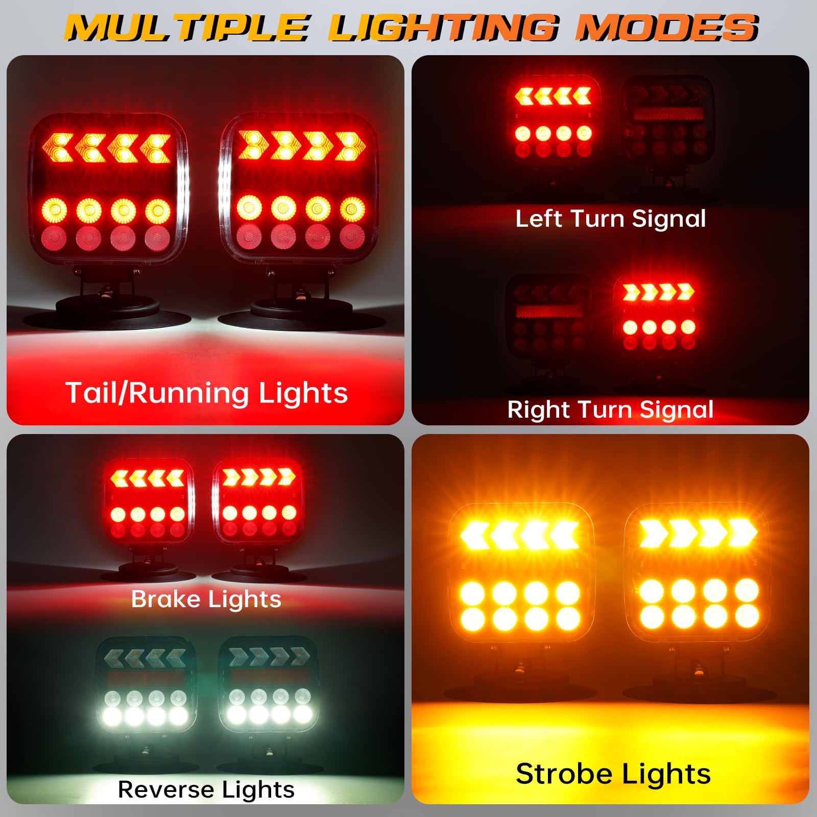 ZUNAICE luces montadas en remolque en carretera, mayor visibilidad