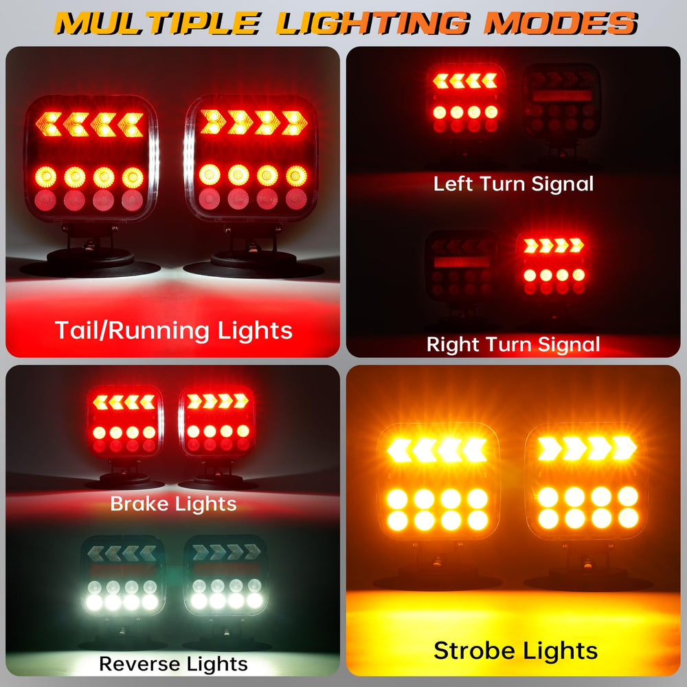 ZUNAICE luces montadas en remolque en carretera, mayor visibilidad