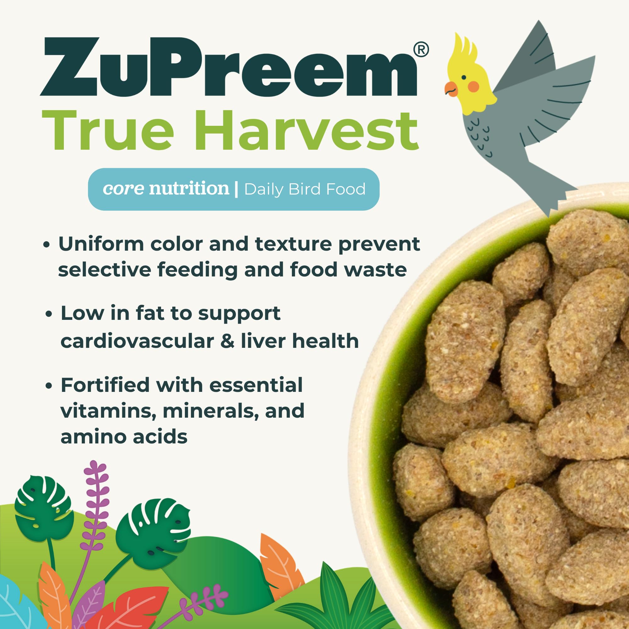 ZuPreem bol con pellets usado en cocina para alimentación diaria segura