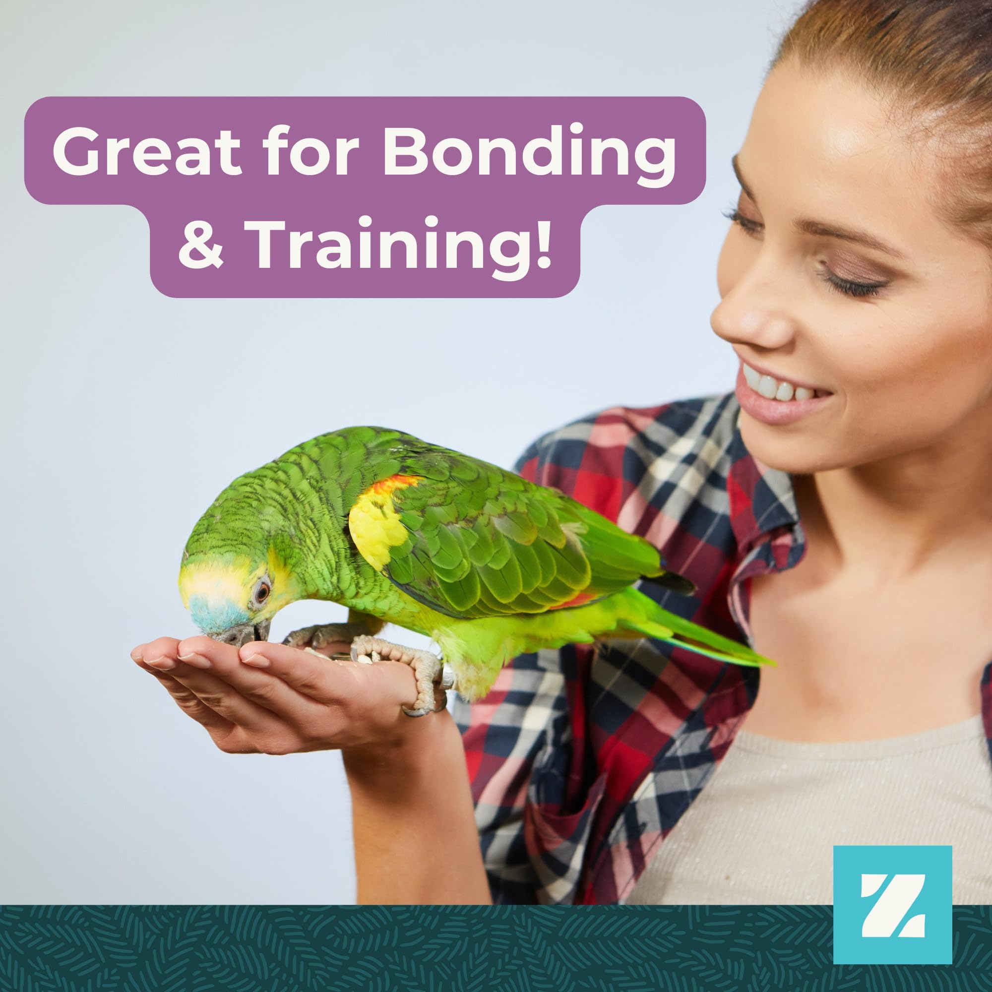 ZuPreem ave grande comiendo la mezcla, promueve actividad mental