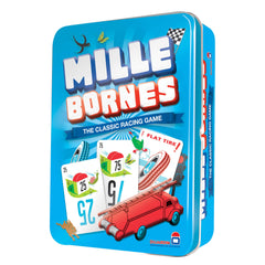 Zygomatic Mille Bornes frontal de la caja mostrando diseño y diversión familiar