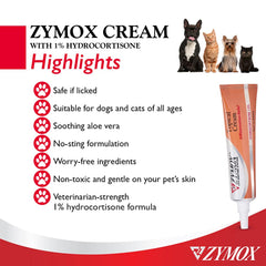 Zymox aplicación en pata de perro ilustrando uso práctico y alivio localizado