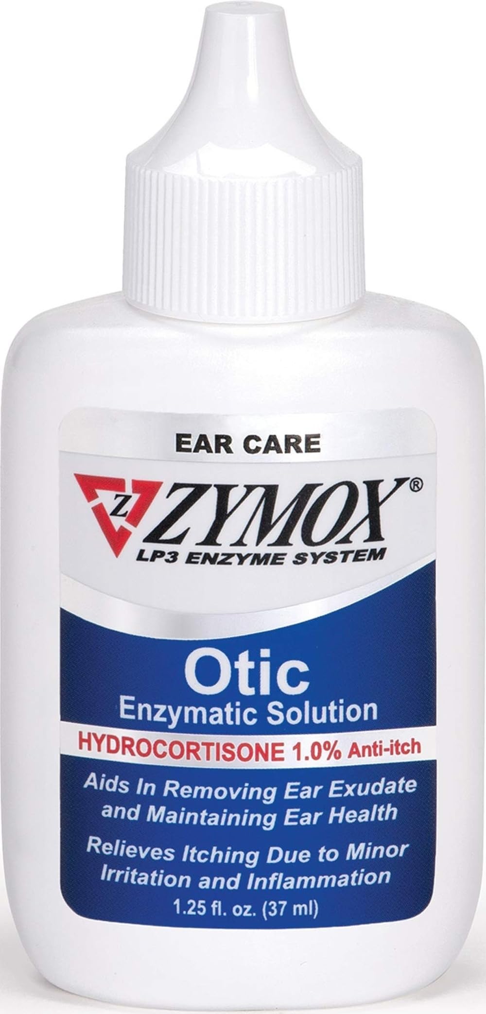 Zymox frasco frontal mostrando presentación y beneficio calma oído