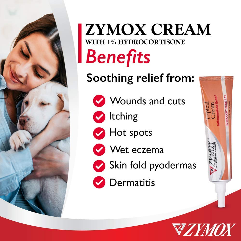 Zymox textura cercana de la crema para mostrar suavidad y absorción rápida