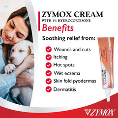 Zymox textura cercana de la crema para mostrar suavidad y absorción rápida