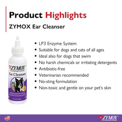 Zymox solución en primer plano mostrando textura transparente y suave