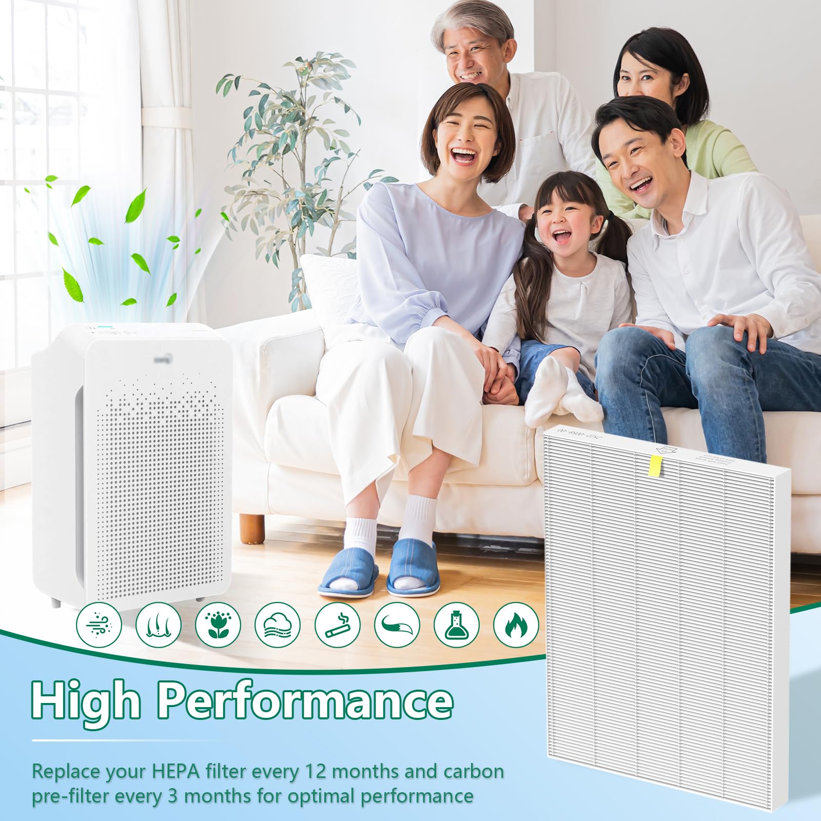 ZYZCBXZC ambiente de salón con mascota mostrando uso en hogar y mejor calidad de aire