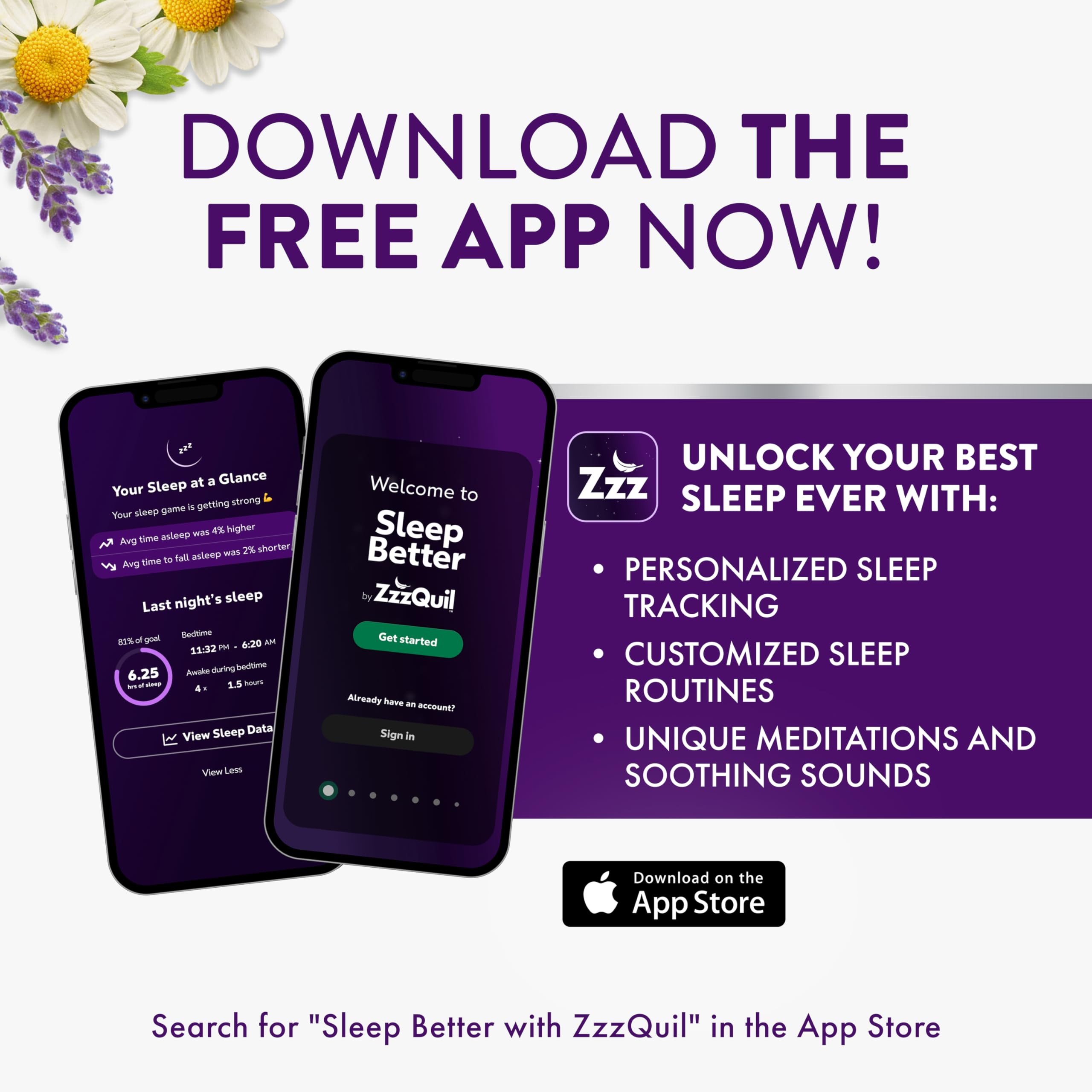 ZzzQuil primer plano del color sabor wildberry-vanilla apetecible